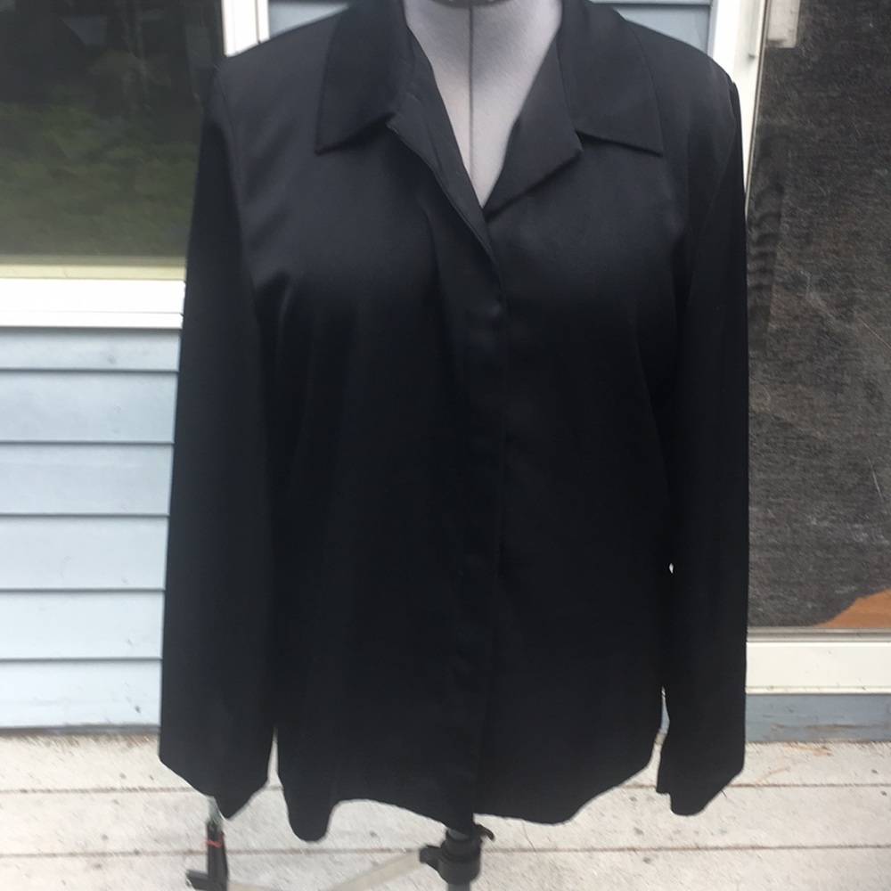 Rafaella Black blouse/jacket size 14.  Silky feel